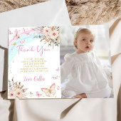 vlinder kussen verjaardag foto dank u kaart