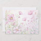 Vlinder kussen Wildbloemen Foto 1e verjaardag Kaart (Achterkant)