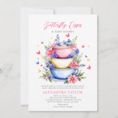 vlinder kussen wilde bloemen thee baby meisje douc kaart (Voorkant)