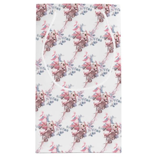 Vlinder laat elegant Baby shower achter Klein Cadeauzakje (Achterkant)