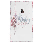 Vlinder laat elegant Baby shower achter Klein Cadeauzakje (Voorkant)