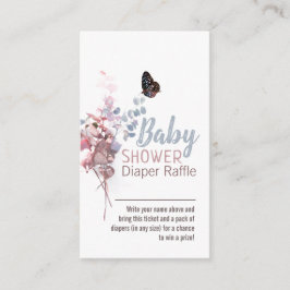 Vlinder laat elegante Baby showers luierreling ach Informatiekaartje