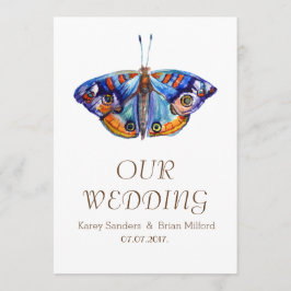 Vlinder, Landelijke Canvas Trouw Uitnodiging