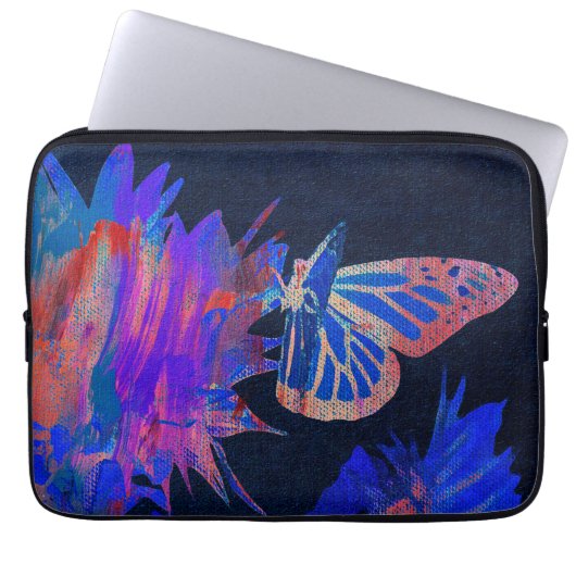 Vlinder  laptop sleeve (Voorkant)