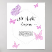 Vlinder \ Late Night Luierspel Poster (Voorkant)