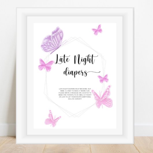 Vlinder \ Late Night Luierspel Poster