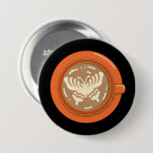 Vlinder Latte Ronde Button 7,6 Cm (Voorkant /achterkant)