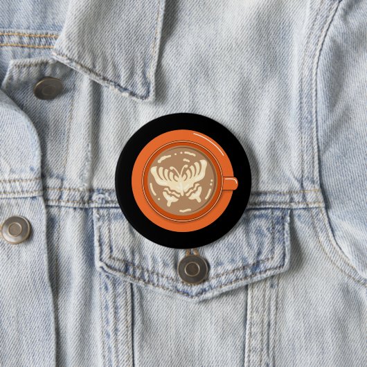 Vlinder Latte Ronde Button 7,6 Cm (In situ)