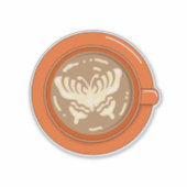 Vlinder Latte Sticker (Voorkant)