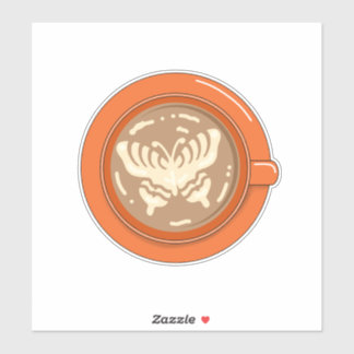 Vlinder Latte Sticker