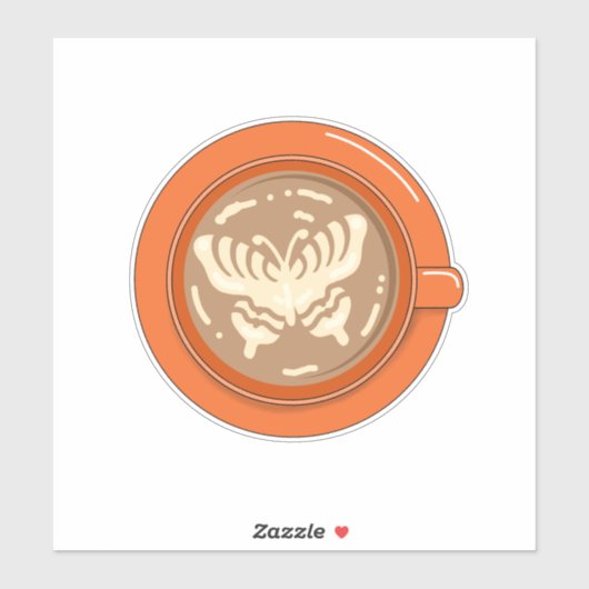 Vlinder Latte Sticker (Vel)