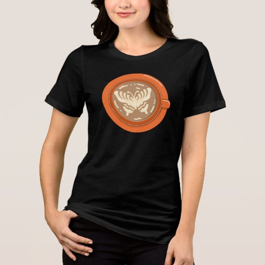 Vlinder Latte Tri-Blend Shirt (Voorkant)