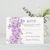Vlinder Lavendel Bloementuin RSVP kaart (Staand voorkant)