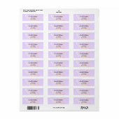 Vlinder lavendel roze retouradreslabel etiket (Full Sheet)