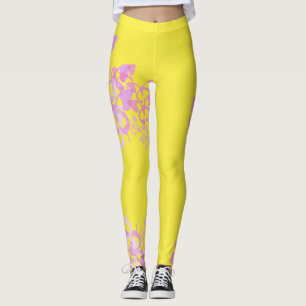 Vlinder: Leggings geel