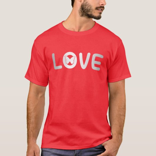 vlinder liefde jongen t-shirt (Voorkant)