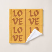 Vlinder liefde patroon | Blauw & Oranje helling Bad Handdoek (Wasdoekje)