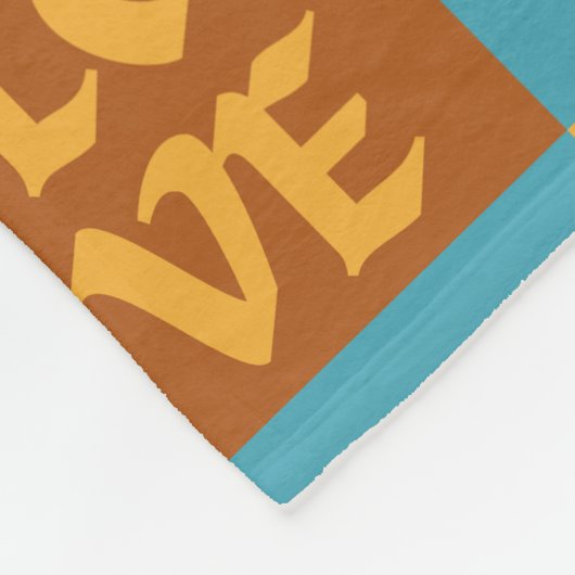 Vlinder liefde patroon | Blauw & Oranje helling Fleece Deken (Hoek)