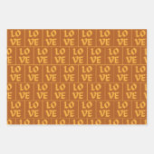 Vlinder liefde patroon | Blauw & Oranje helling Inpakpapier Vel (Voorkant)