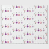 VLINDER LIEFDE, Romantisch Roze Cadeaupapier (Vlak)