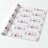 VLINDER LIEFDE, Romantisch Roze Cadeaupapier (Uitgerold)
