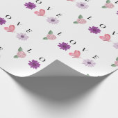 VLINDER LIEFDE, Romantisch Roze Cadeaupapier (Hoek)