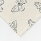 Vlinder Lijn Kunst Patroon Fleece Deken (Hoek)