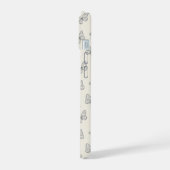 Vlinder Lijn Kunst Patroon iPhone 15 Case (Linkerkant)