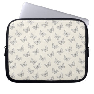 Vlinder Lijn Kunst Patroon Laptop Sleeve