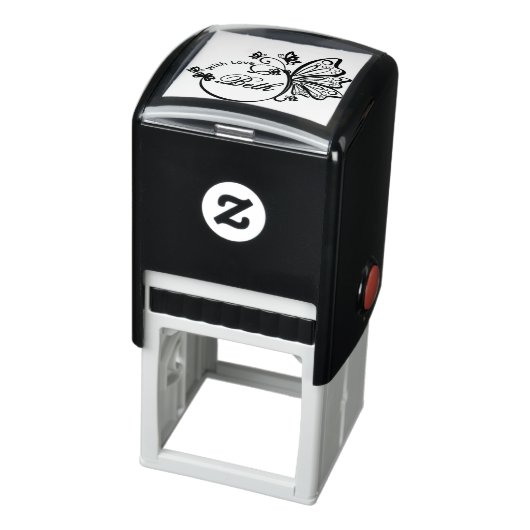 vlinder Lijst "met liefde", 4 letternaam Zelfinktende Stempel (Product)