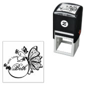  vlinder Lijst "met liefde", 4 letternaam Zelfinktende Stempel (In situ)