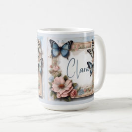 vlinder Lijst monogram Koffiemok