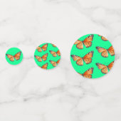 Vlinder limoengroen confetti (Achterkanten)