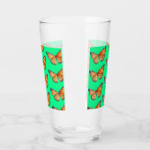Vlinder limoengroen glas (Links)