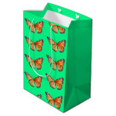 Vlinder limoengroen medium cadeauzakje (Achterkant Gekanteld)