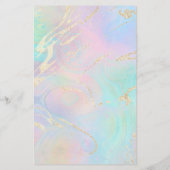 vlinder logo op faux iridescent effect flyer (Achterkant)