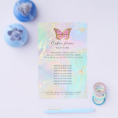 vlinder logo op faux iridescent effect flyer (Enkel)