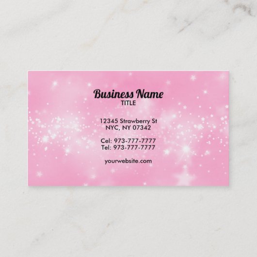  vlinder Logo roze visitekaartjes (Achterkant)