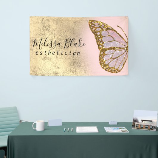 vlinder logo spandoek (Beurs)