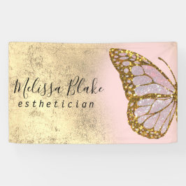 vlinder logo spandoek