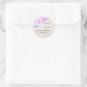 Vlinder Lucht Roze Zilver Confetti Favor Sticker (Tas)