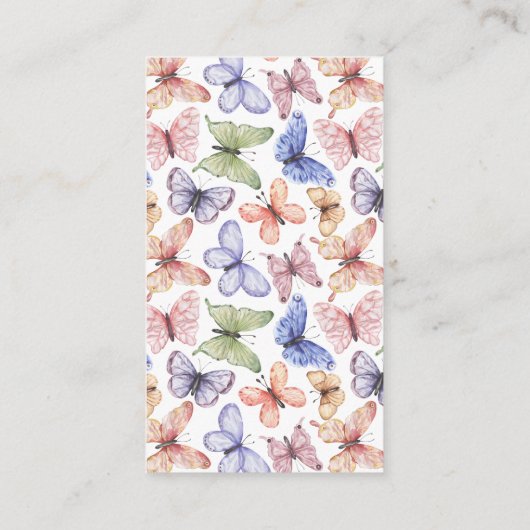 Vlinder Luier Raffle Kaart (Achterkant)