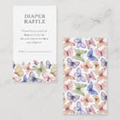 Vlinder Luier Raffle Kaart (Voorkant / Achterkant)
