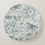 vlinder, Luna Moth en Flowers Rond Kussen<br><div class="desc">vlinder,  Luna Moth en Flowers Round Pillow</div>