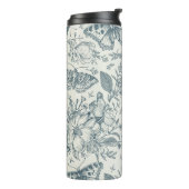  vlinder, Luna Moth en Flowers Thermosbeker (Gedraaid links)