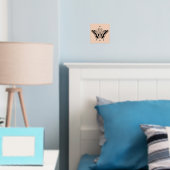 Vlinder Maan Minimal Line Art Design Folie Afdrukken (Insitu (Slaapkamer))