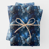 Vlinder magisch betoverd patroon naadloos chic inpakpapier vel (In situ)