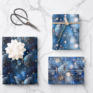 Vlinder magisch betoverd patroon naadloos chic inpakpapier vel