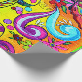 Vlinder magische paddenstoel inpakpapier (Hoek)