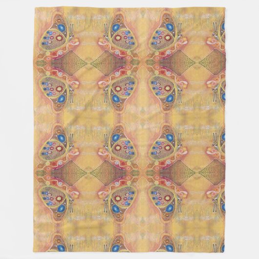 Vlinder Magnetische Kunst Custom Fleece Deken (Voorkant)